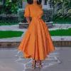 Nova Coleção Primavera e Verão 2025 Exportação Europeia e Americana Roupas Femininas Amazon Vestido de Comprimento Médio Fashion com Renda e Cadarço na Cintura para Mulheres