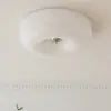 Lámpara de Techo para Dormitorio Estilo Crema Espectro Completo Lámpara de Estudio Retro Bauhaus Medieval Lámpara de Vidrio para Ojos Habitación Infantil