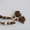 Cuerda de cintura estilo bohemio con delicadas cuentas de madera natural y borlas, cinturón dulce y lindo para mujer, cuerda de cintura linda de estilo étnico para mujer