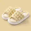 Lindas Pantuflas de Lino para las Cuatro Estaciones para Mujer, de Interior para el Hogar, Algodón Lino Antideslizantes Silenciosas, Pantuflas de Pareja para Hombre, Atuendo de Primavera y Otoño, Venta al por Mayor