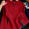 Roupas Vermelhas de Ano Novo 2026 Outono Novo Estilo Versátil Camada Base Top para Mulheres Estilo Quente Chique Redutor de Idade Pequeno Top Roupa Íntima Alta Qualidade