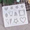 Molde de silicona para pendientes con pegamento de goteo de cristal, molde para pendientes, molde decorativo de placa entera hecho a mano