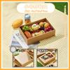 Caja de embalaje de papel kraft desechable para picnic, ideal para acampar al aire libre, con ventana, para fruta, sushi y almuerzo.