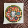 Tíbet Rechung Nepal Mantra de Seis Caracteres Puro Pintado a Mano Núcleo de Tarjeta 3.5