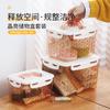 Caja de Almacenamiento de Escritorio para Refrigerador de Cocina Doméstica con Tapa Portátil Cristal Transparente Sellada Caja Conservadora Organizar Caja de Almacenamiento