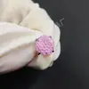 Brincos de liga de titânio F136 brincos de zircônia de quatro garras broca de fogo garras incrustadas zircônia de corte crisântemo cabeça com rosca interna Atacado