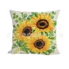 Fronha de linho com estampa de céu para primavera e verão, fronha de girassol amarelo para primavera e verão, novo produto de comércio exterior da Amazon transfronteiriço