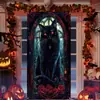 Amazon Transfronterizo Banner de Halloween Fondo Decoración Cubierta de Puerta Cubierta de Puerta Calavera de Terror Decoración Accesorios Decoración de Fiesta