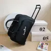 Bolsa de Viaje con Ruedas de Gran Capacidad con Logo Impreso Bolso de Hombro para Mujer Bolsa de Viaje para Hombre Maleta de Cabina Plegable Estilo K Bolsa de Viaje con Ruedas