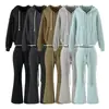 Conjunto de Sudadera con Capucha Estilo Preppy Casual Coreano para Mujer Otoño Nueva Moda Sensación de Alta Gama Pantalones Casuales Cortos Conjunto de Dos Piezas