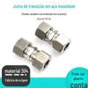 Conector de tubo reto tipo luva de cartão de aço inoxidável GB/T3737 conector de luva de cartão dupla conector de transição intermediária de luva de cartão