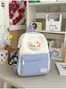 Nova Mochila Colorida de Desenho Animado Fofo e Doce Bloco de Cores Mochila Escolar para Aluno de Jardim de Infância Mochila Versátil Casual para Viagem