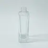 Botella de perfume cuadrada de vidrio de alta permeabilidad al por mayor serie 35ml50ml110ml Botella de perfume de vidrio transparente se puede fijar