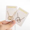 Galvanoplastia Nuevo Trendy Amazon Aliexpress Pulsera Geométrica Redonda de Doble Aro para Mujeres Estilo Ins Moda Simple Joyería de Mano
