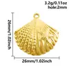 Colgante Serie Océano Dorado de Acero Inoxidable Pez Pequeño Estrella de Mar Coral Hecho a Mano DIY Collar Chapado en Oro de 18K Accesorios de Joyería