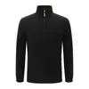 Moletom de trabalho grosso em fleece para outono e inverno, impressão de logotipo personalizado, jaqueta para grupo corporativo, gola alta, com zíper, para homens