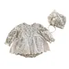Vestido Floral de Manga Larga para Bebé y Niño Pequeño de Primavera y Otoño, Vestido de Encaje para Salir, Elegante Vestido de Princesa para Bebé Niña