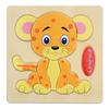 Rompecabezas Pequeño Estéreo de Animales de Dibujos Animados de Madera para Niños Bebé Transporte Fruta Juguete Educativo 1-2-3-4 Años