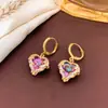 Collar Más Vendido Lujo Ligero Colorido Corazón del Océano Accesorios para Collar Cadena de Clavícula Versátil de Alto Nivel para Mujer