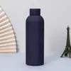 Garrafa Americana de Boca Larga Transfronteiriça, Garrafa de Água Fosca para Esportes ao Ar Livre, Copo de Água Esportivo, Copo Térmico de Aço Inoxidável 304 com Pintura Emborrachada