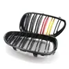 Adequado para Grade Dianteira de Para-choque Dianteiro de Linha Dupla Vermelha e Amarela Modificada para BMW Série 5 E60 61 04-09