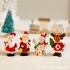 Muñeco de Papá Noel Alce Muñeco de Nieve Resina Adornos Pequeños Decoraciones Navideñas Mesa de Arena Micropaisaje Mini Adornos