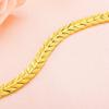 Cadena de reloj de oro de 24 quilates de imitación de 8 mm, pulsera con patrón en vivo, joyería de mano de oro arena para hombres y mujeres.