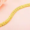 Pulsera con Patrón de Cadena de Reloj de Oro Imitación 24K de 8 mm, Estilo Unisex de Moda, Joyería Chapada en Oro de Vendedor Ambulante