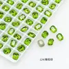 Dongzhou Diamante Cristal Platycodon Verde Uñas Diamante Alta Calidad K9 Lote Completo Brillante Verde Oliva Huevo de Paloma Fondo Puntiagudo Diamante Accesorios para Uñas
