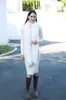 Bufanda Larga de Piel Sintética Europea y Americana Transfronteriza Chal Cálido de Moda Estilo Extendido de Color Sólido Invierno para Mujer Gama Alta