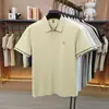 Camiseta tipo Polo Leishbert de Fibra de Bambú y Nylon Elástico Sin Costuras para Hombre de Manga Corta Camiseta de Manga Corta Transpirable de Verano sin Planchar
