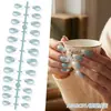 Amazon Estilo Francês Amêndoa Cor Sólida Branco Francês Simples Usáveis Unhas Atacado Arte de Unha Finalizada Unhas Postiças Adesivos de Unha