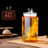 Garrafas de Vidro para Infusão de Álcool, Frascos de Vidro de Ginseng de Alta Qualidade para Vinho Medicinal, Garrafas de Bebida Vazias, Recipientes de Vinho Selados com Torneira
