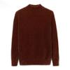 Suéter de terciopelo de visón sintético de invierno para hombre, suéter cálido de cuello alto medio, suéter de color sólido con parte inferior gruesa para hombre
