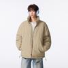 Ropa de Hombre Transfronteriza 2025 Nueva Chaqueta de Cuello Alto de Marca de Moda Chaqueta de Algodón Suelta Engrosada para Hombres y Mujeres Color Puro Simple Cálida Chaqueta de Algodón
