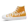 Tênis Feiyue Masculino e Feminino, Tênis Estampado com Letras, Sapatos Casuais Versáteis para Estudantes, Tênis de Lona de Cano Alto, Sapatos Brancos Respiráveis