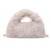25 Bolsos de Peluche Estilo Coreano de Otoño Nuevos, Elegantes y de Moda Bolsos de Hombro tipo Clutch para Mujer, Bolsos de Gran Capacidad para Viajar