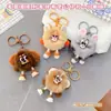 Lindo y Adorable Familia Peluda Pequeña Muñeco Llavero Bola Pokémon Colgante Creativo Exquisito para Mochila Suministro de Regalo