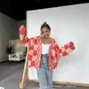 Cardigan de Malha Casuais Xadrez de Comprimento Médio para Mulheres Europeias e Americanas, Lançamento Novo Outono/Inverno 2025, Cruzamento de Fronteiras, Amazon
