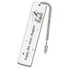 Marcadores de Libros de Acero Inoxidable Europeos y Americanos Regalo de Temporada de Graduación Marcador de Metal para Libros Regalo del Día del Maestro Grabado Láser
