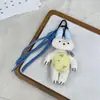 Estilo Coreano Nuevo Tela Rellena de Algodón Gato y Conejo de Dibujos Animados Llavero Delantal de Moda Conejo Broche Colgante Accesorio Versátil para Bolso