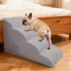 Escalera de Escalada para Perros Pequeños y Gatos para el Hogar de 2, 3 y 4 Escalones, Peldaños Antideslizantes, Escalera para Sofá de Cama para Mascotas Multicapa Desmontable y Lavable