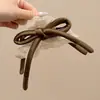 Pinza de Flor de Malla para Cabello de Primavera y Verano Pinza Grande con Lazo Sentido Femenino Pinza de Tiburón para la Parte Posterior de la Cabeza Accesorios para el Cabello Pasador