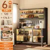 Prateleira de armazenamento para cozinha, aparador multicamadas, armário de armazenamento multifuncional, armário de armazenamento para micro-ondas de grande capacidade, armário de armazenamento doméstico