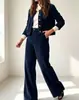 Conjunto de Duas Peças de Veludo Cotelê para Outono/Inverno 2026, Cardigã Curto Simples para o Dia a Dia + Calça Longa de Pernas Largas, Disponível em Várias Cores
