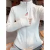 Chaqueta de forro polar Ollie adelgazante favorecedora con cuello alto para mujer, otoño invierno, cárdigan con cremallera, sudadera superior cálida de forro polar con manga larga