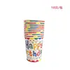 Festa Infantil Aniversário Prato de Papel Descartável Copo de Papel Canudo Faca, Garfo e Colher Utensílios de Mesa Suprimentos para Festa Suprimentos de Decoração de Aniversário
