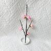 Prato de Jantar de Hotel Flor de Ameixeira Chinesa Simulada Decoração de Planta Verde Ornamentos Pratos Embelezados Flores Flores Falsas Conjunto de Plantas Adereços