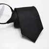 Corbata Vestido de Negocios para Hombre y Mujer Negro Cremallera Novio Boda Coreana Estrecha Floja Libre Rayada Corbata de Lazo Cuadros