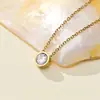 Elegante e Luxuoso Colar de Aço Titânio com Zircônia, Corrente de Clavícula Deslumbrante e de Alto Padrão, Joias que Não Desbotam, Acessórios de Aço Inoxidável, Transfronteiriço